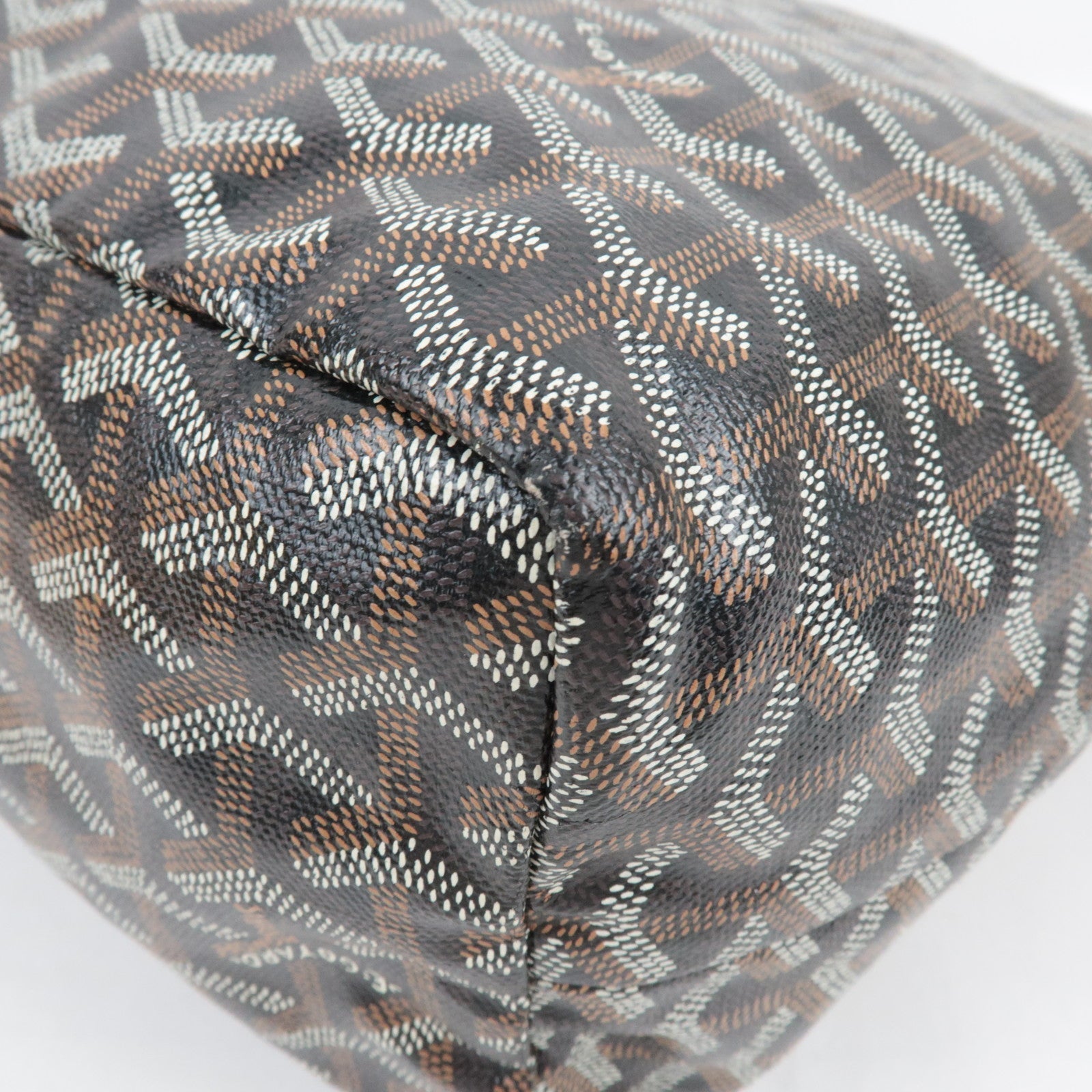 GOYARD Saint Louis PM Tote Bag PVC Leather Black *Dust bag, Pouch