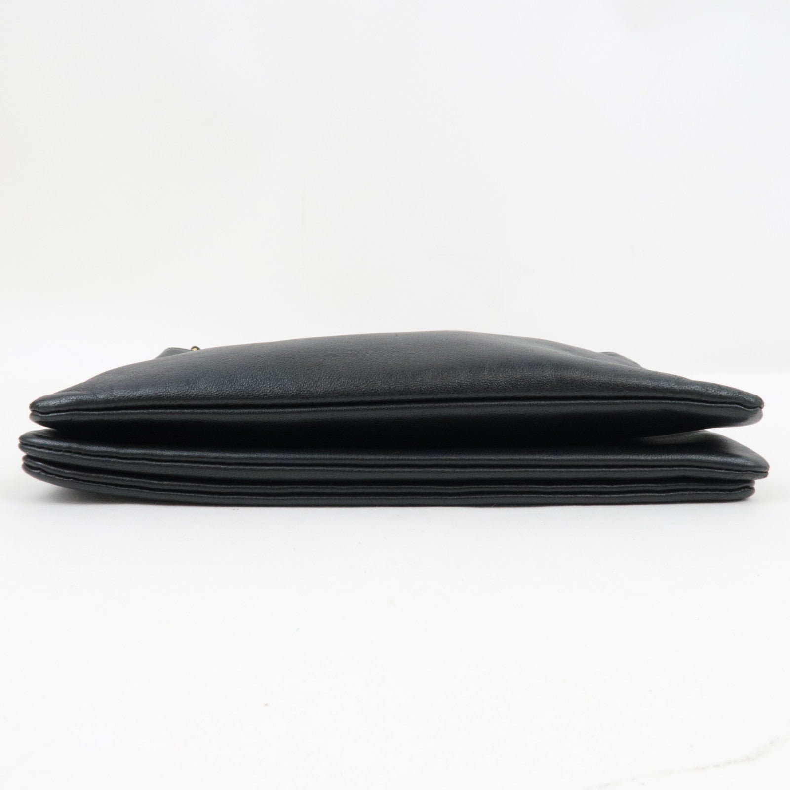 CELINE Trio Large Shoulder Bag Leather Black *Dust bag