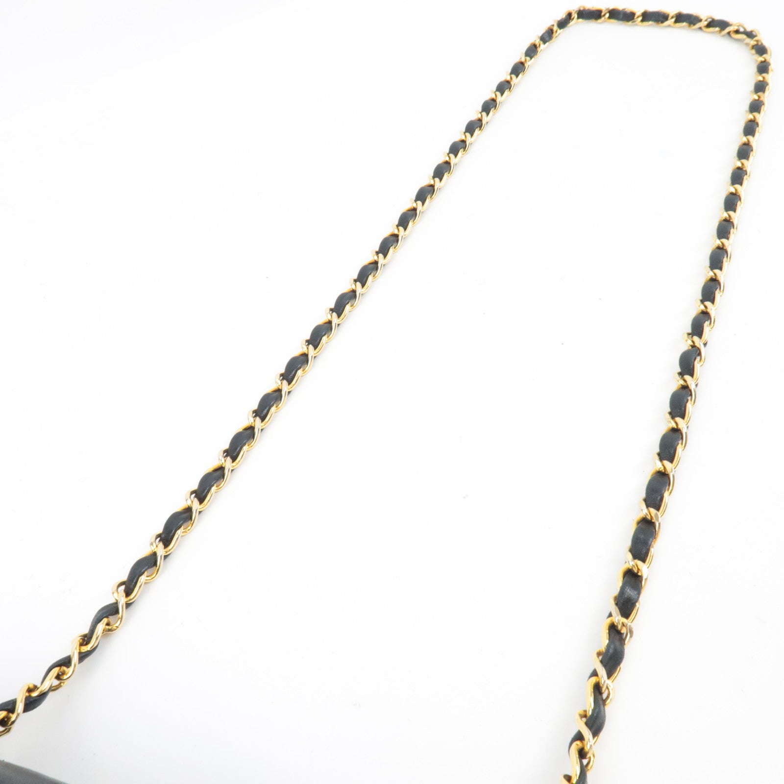 CHANEL Matelasse Chain Shoulder Bag Lambskin Black Gold HDW 1799679