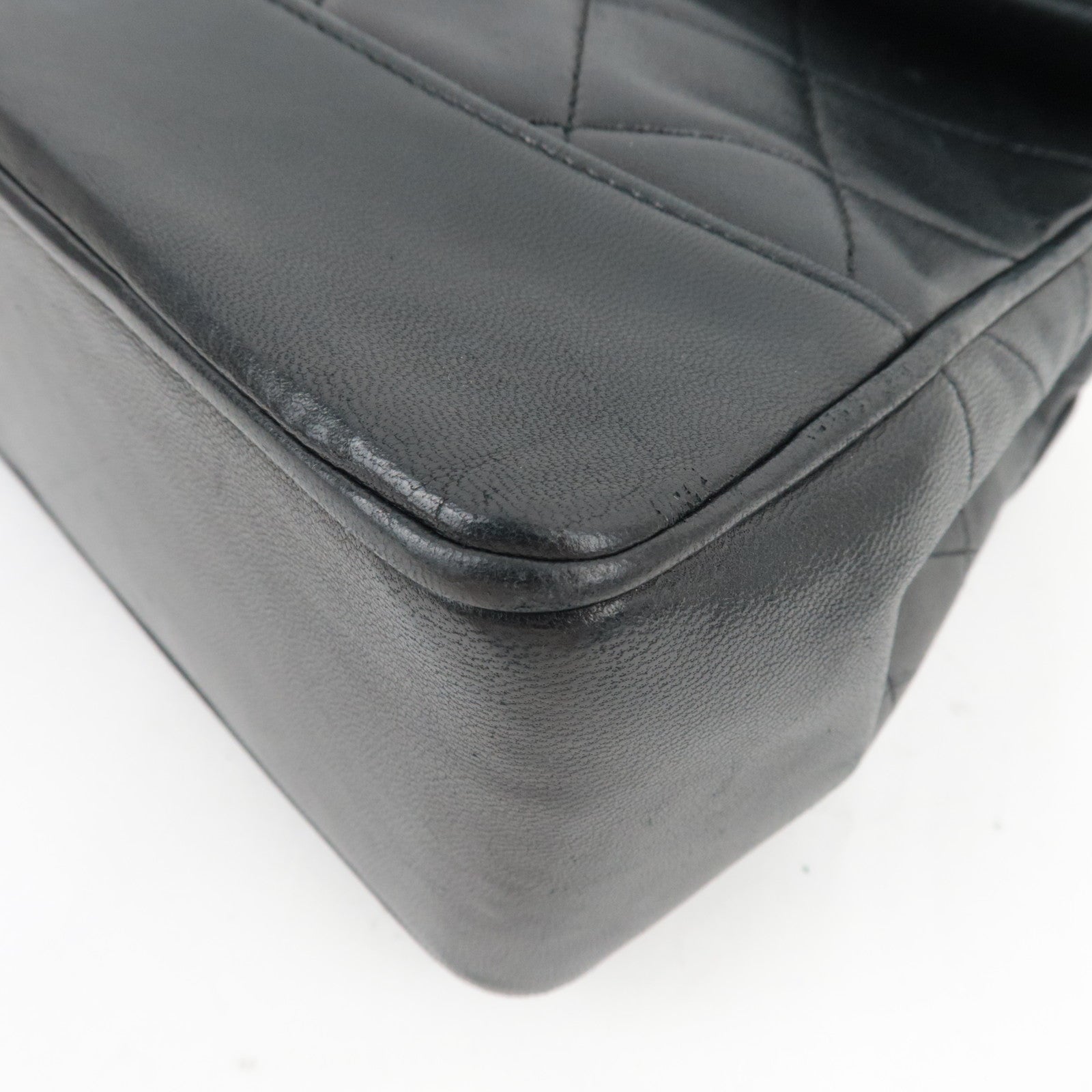 CHANEL Matelasse Chain Shoulder Bag Lambskin Black Gold HDW 1799679