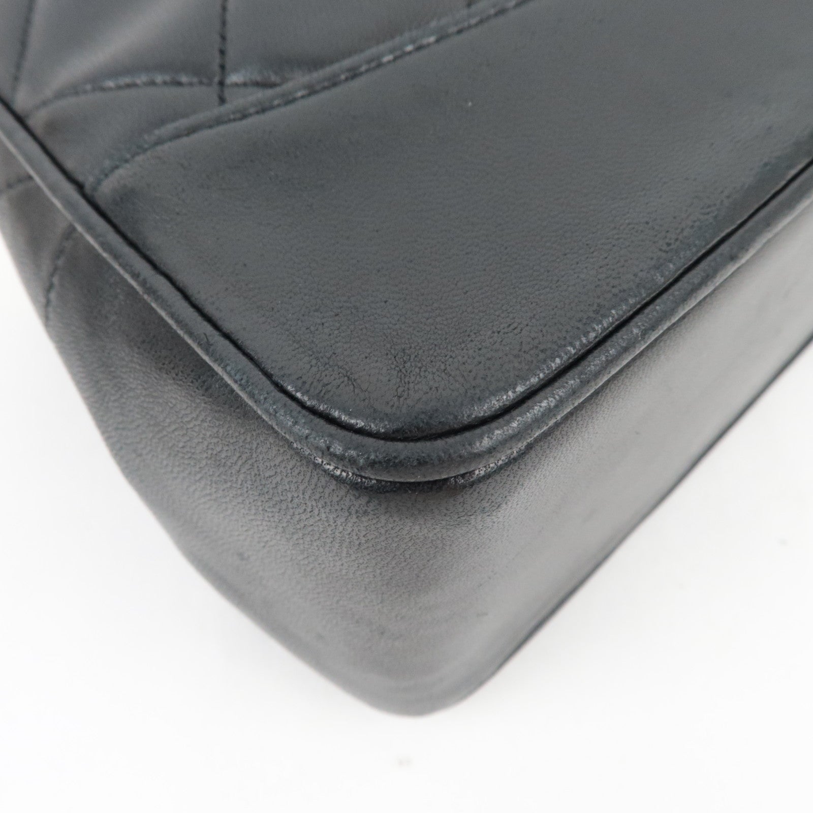 CHANEL Matelasse Chain Shoulder Bag Lambskin Black Gold HDW 1799679