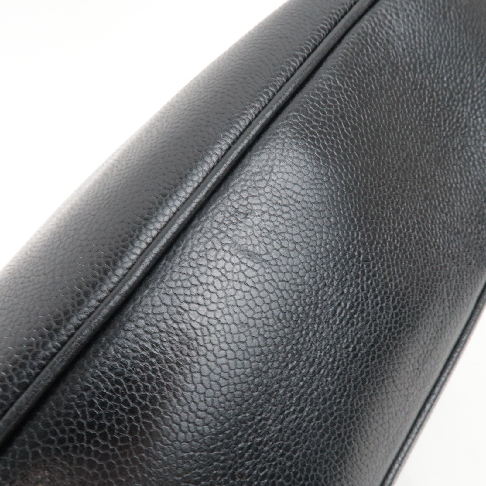 CHANEL Coco Mark Chain Tote Bag Caviar Skin Black Gold HDW 2307621 *Dust bag, G card, 3 Pouches