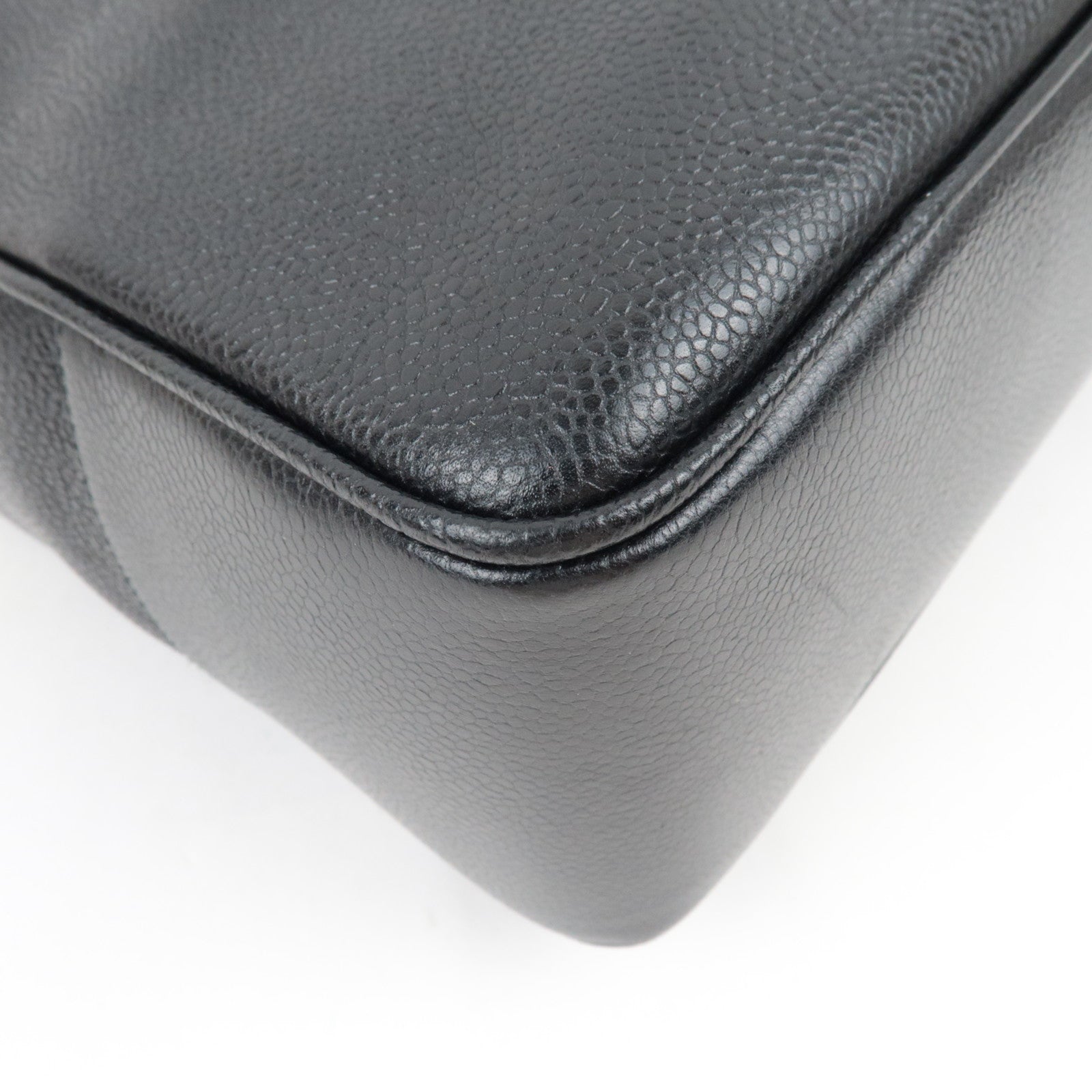 CHANEL Coco Mark Chain Tote Bag Caviar Skin Black Gold HDW 2307621 *Dust bag, G card, 3 Pouches