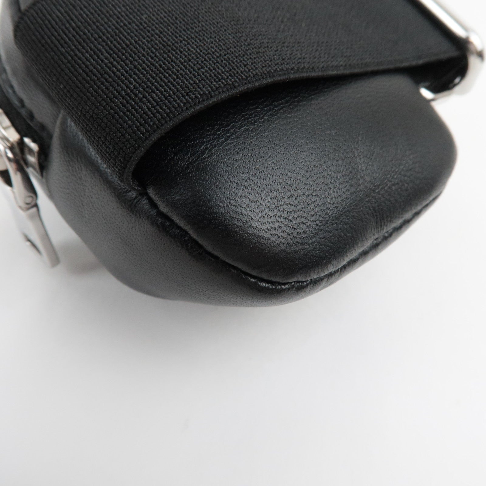 PRADA Mini Pouch Leather Black 1TT137 *Box, G card