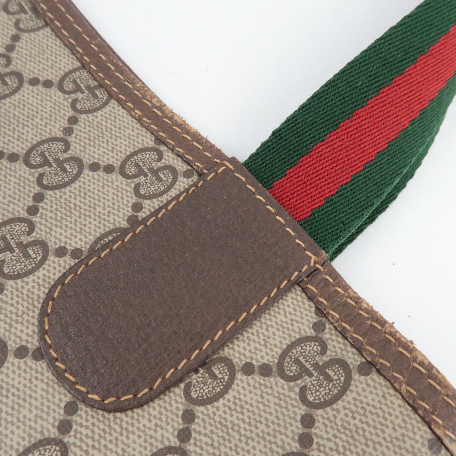 GUCCI Old GUCCI Sherry Tote Bag GG Plus Beige Brown 40.02.003