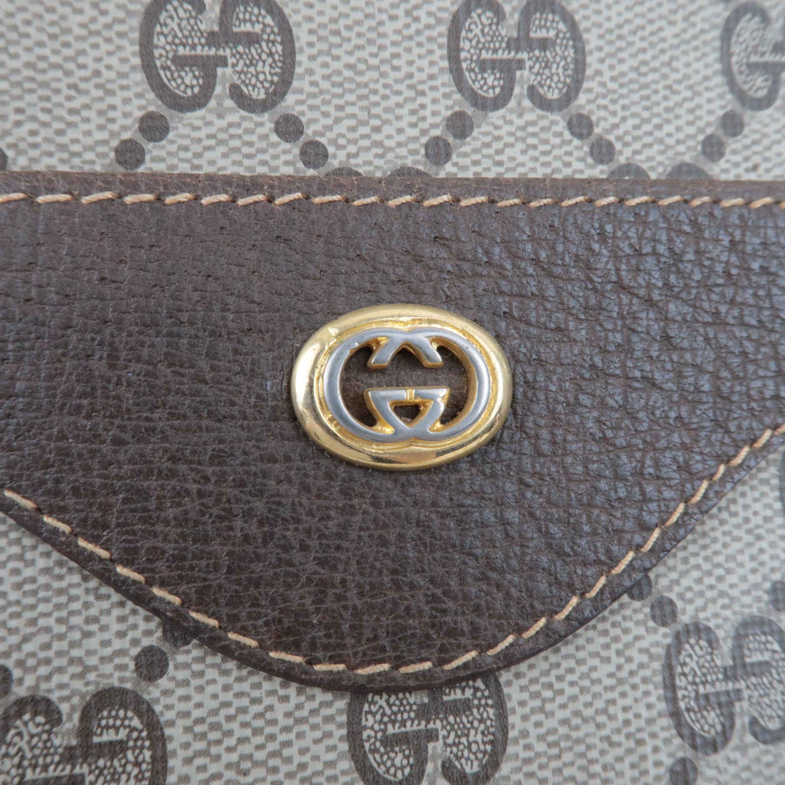 GUCCI Old GUCCI Sherry Tote Bag GG Plus Beige Brown 40.02.003