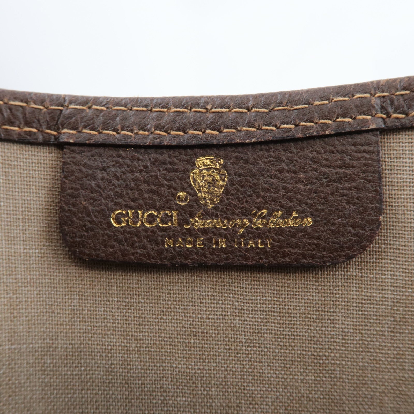 GUCCI Old GUCCI Sherry Tote Bag GG Plus Beige Brown 40.02.003