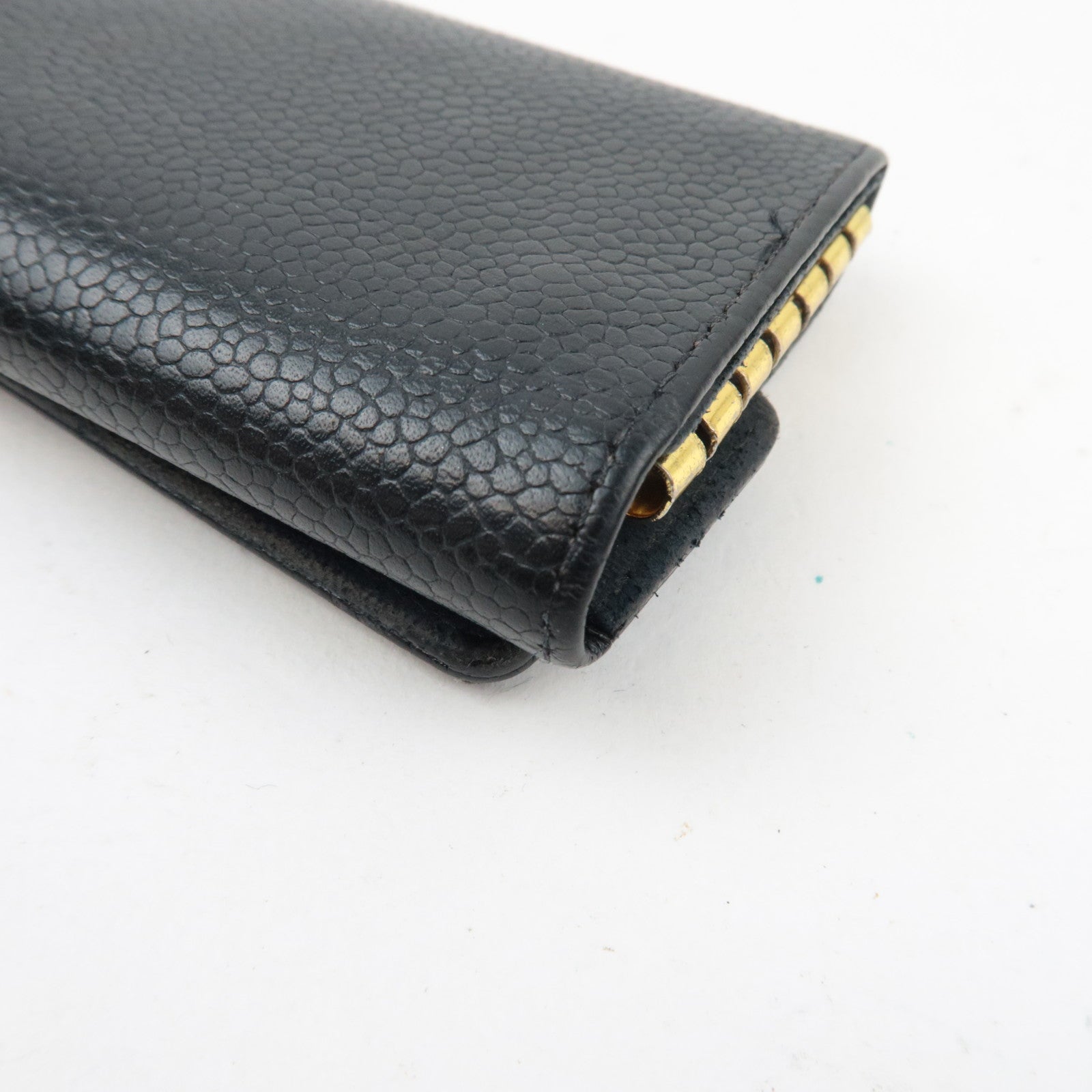 CHANEL 6 Rings Key Case Caviar Skin Black  9186834 *Box, G card