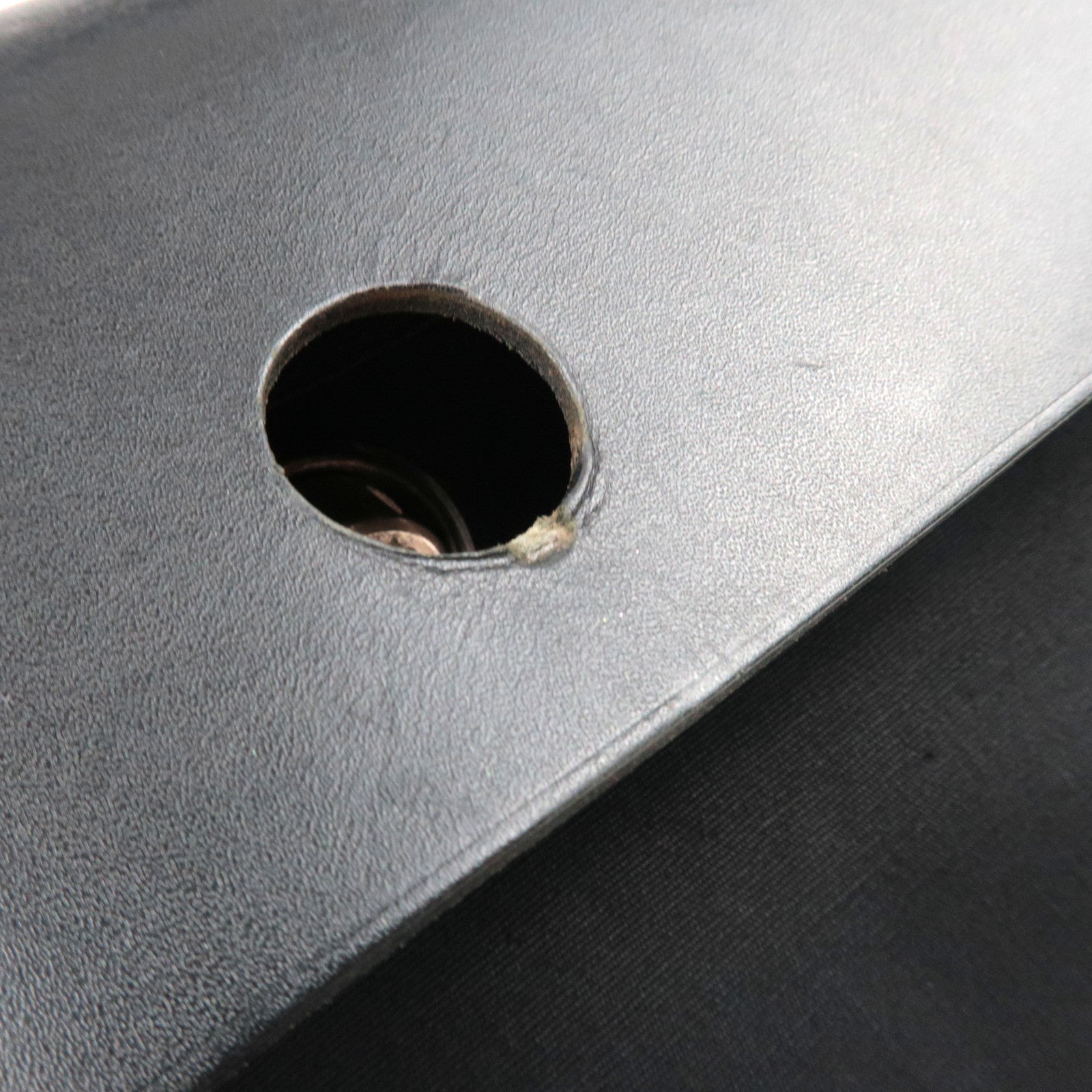 HERMES Her Bag 2Way Hand Bag □E Stamp (2001) Toile H Leather Black Silver HDW *Dust bag, Spare bag, Key Lock, Clochette