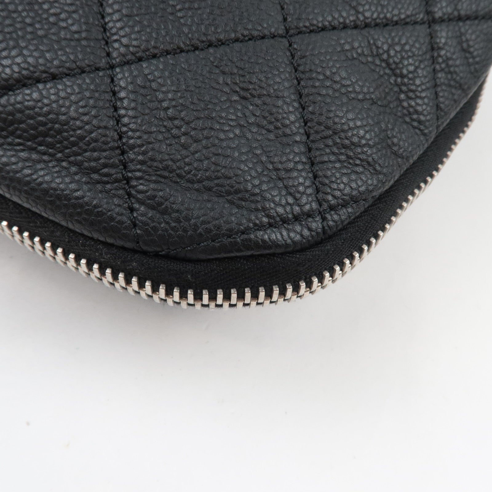 CHANEL Matelasse Chain Tote Bag Soft Caviar Skin Black Silver HDW 14446728
