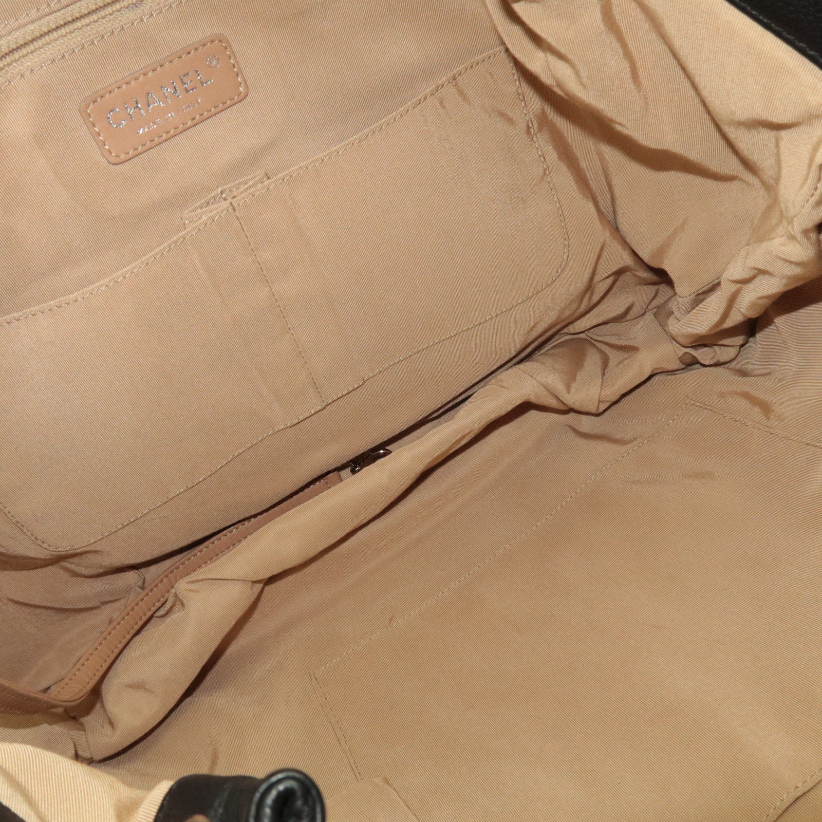 CHANEL Matelasse Chain Tote Bag Soft Caviar Skin Black Silver HDW 14446728