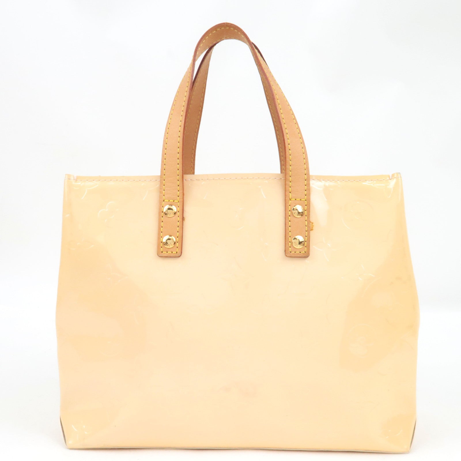 Louis Vuitton Monogram Vernis Reade PM Hand Bag Marshmallow Pink M91306 MI0064 *Dust bag