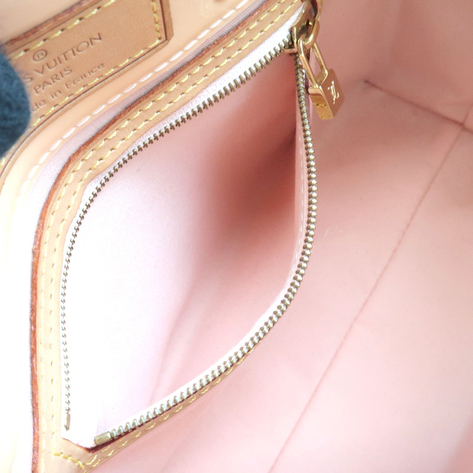 Louis Vuitton Monogram Vernis Reade PM Hand Bag Marshmallow Pink M91306 MI0064 *Dust bag