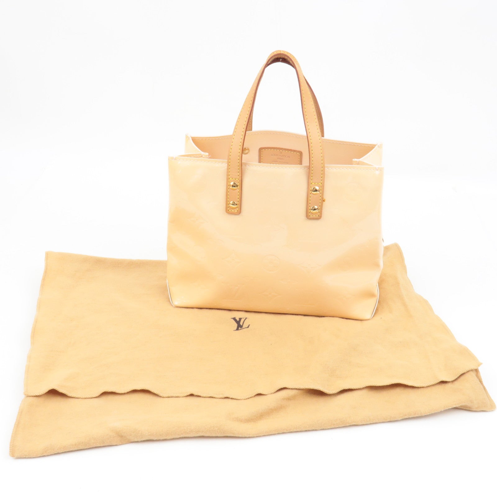 Louis Vuitton Monogram Vernis Reade PM Hand Bag Marshmallow Pink M91306 MI0064 *Dust bag