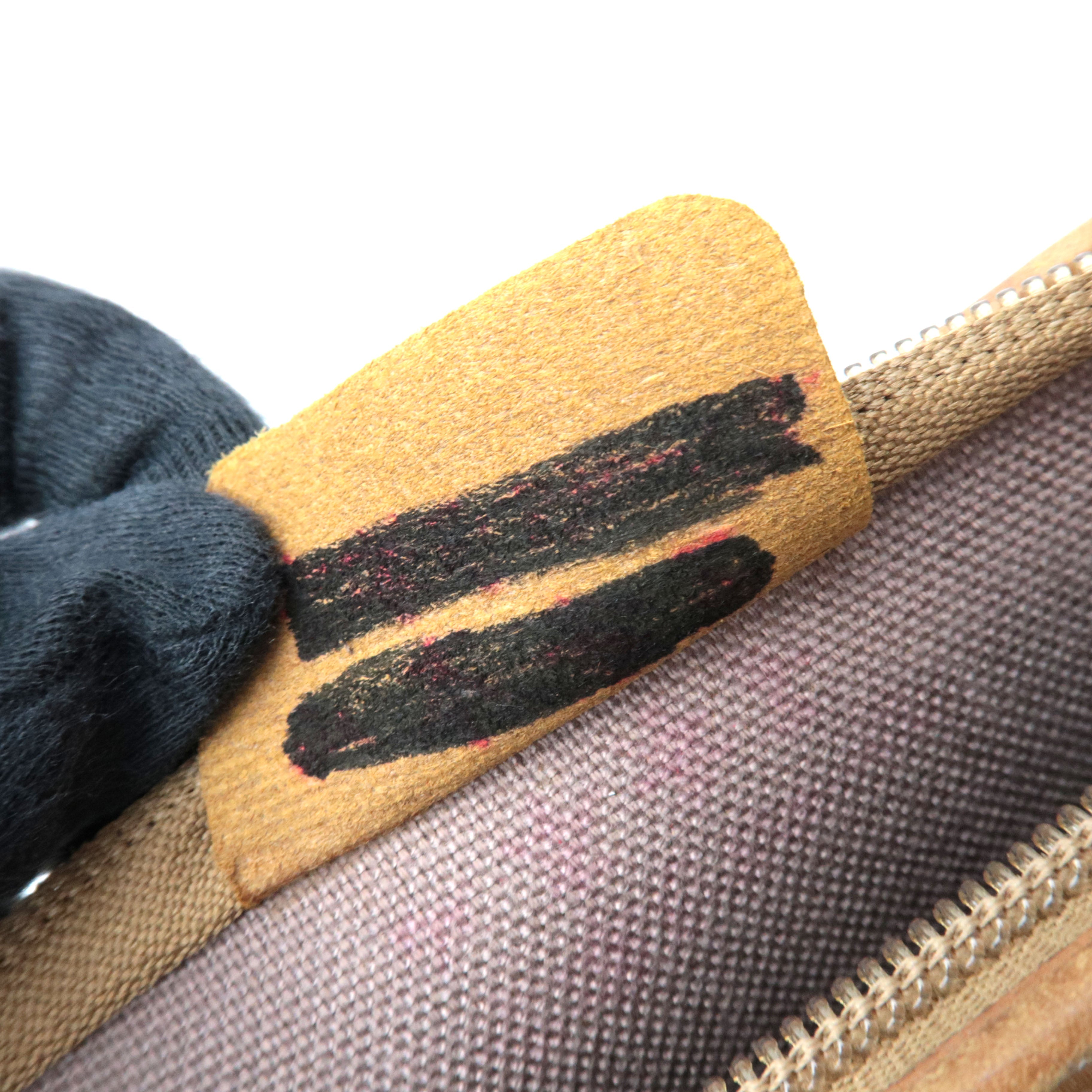 Christian Dior Honeycomb Clutch Bag Pouch PVC Leather Beige