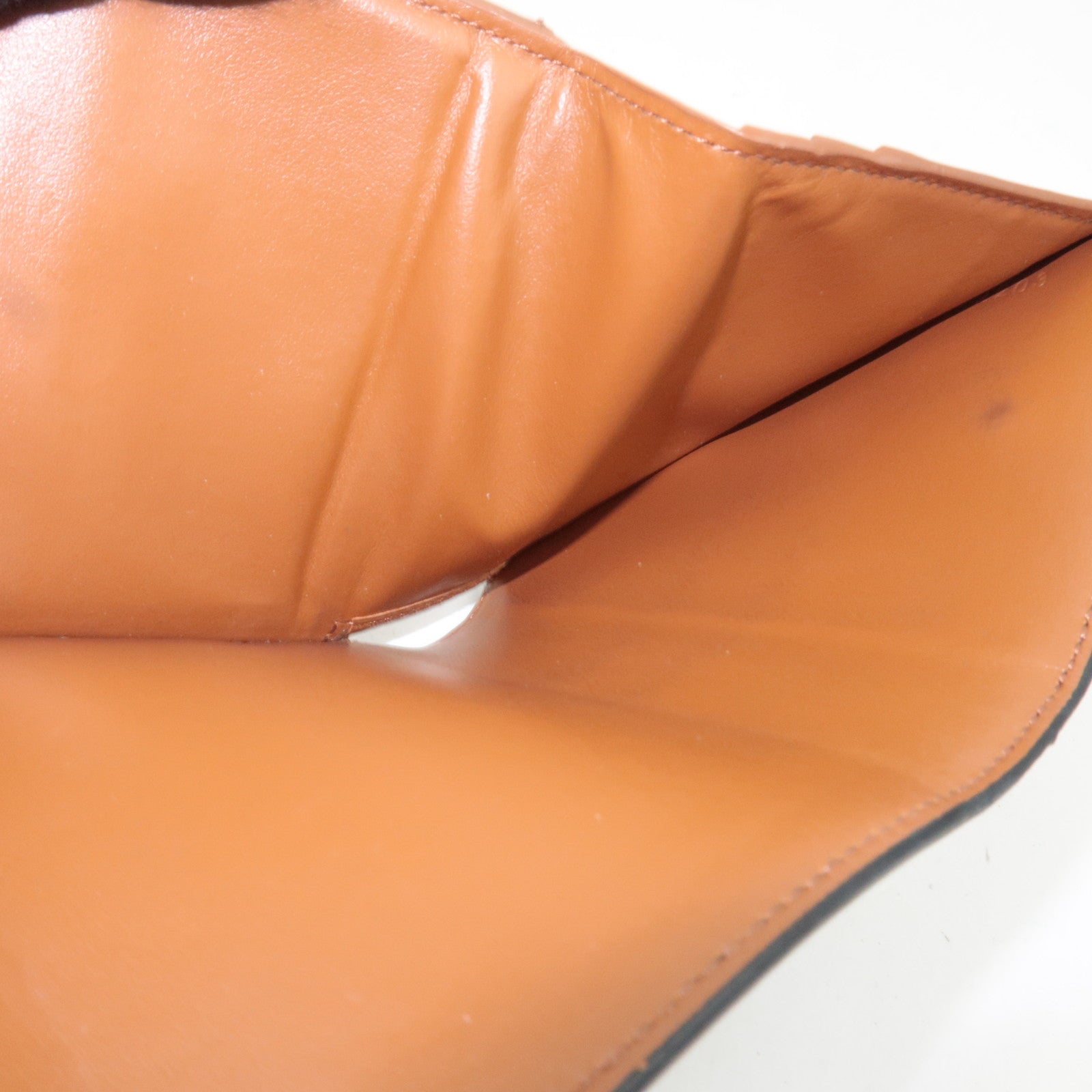 CELINE Triomphe Small Trifold Wallet PVC Leather Brown *Box, Dust bag