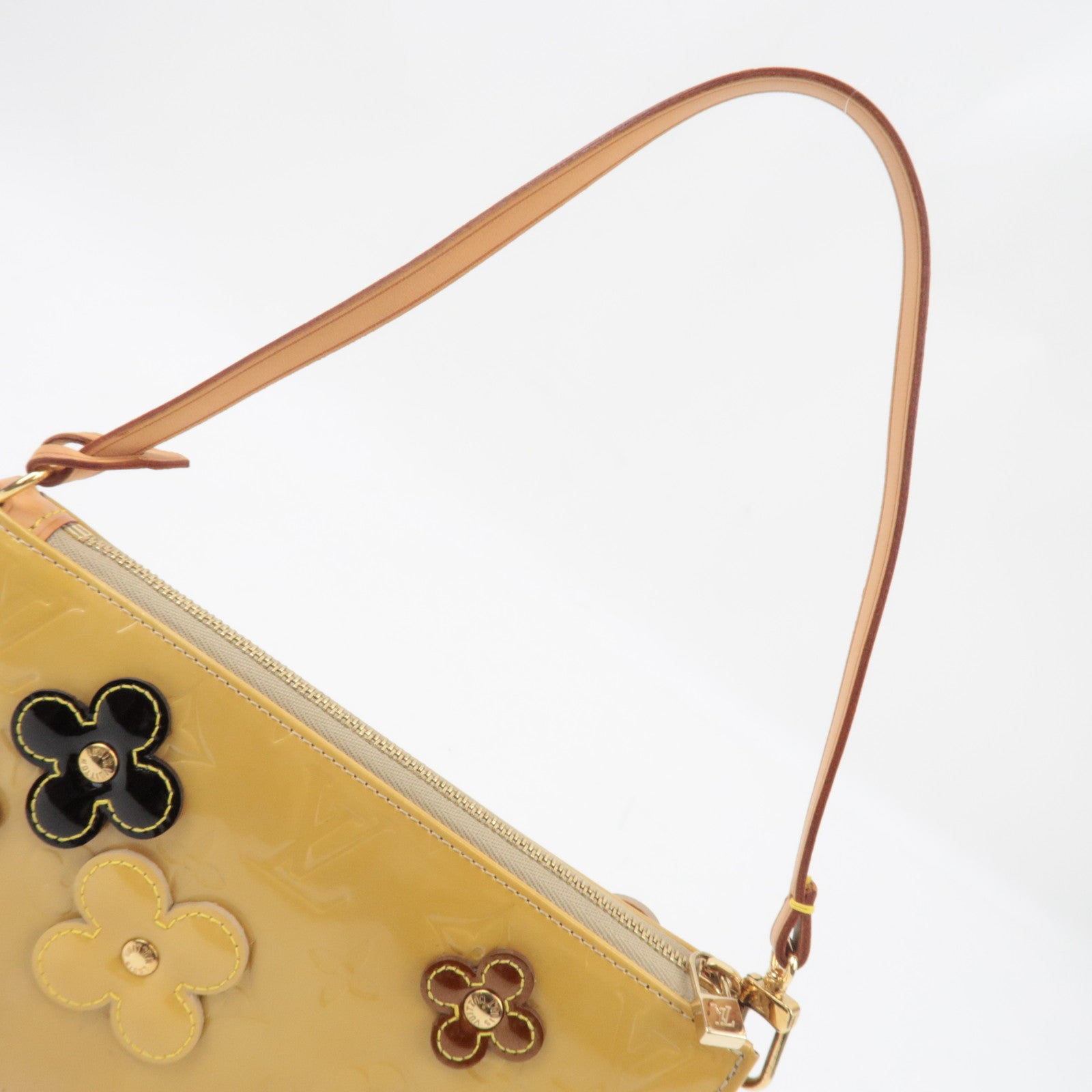 Louis Vuitton Monogram Vernis Flower Lexington Handbag Beige M92246 VI1021