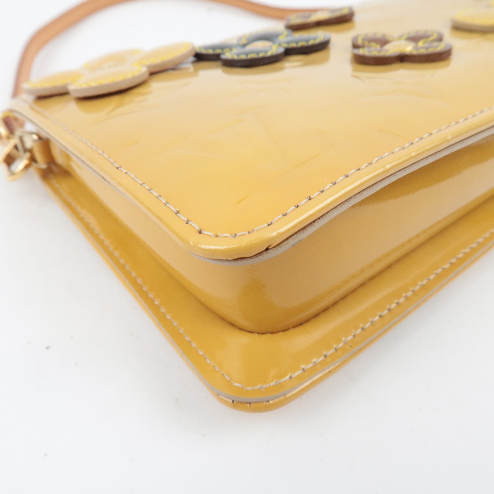 Louis Vuitton Monogram Vernis Flower Lexington Handbag Beige M92246 VI1021