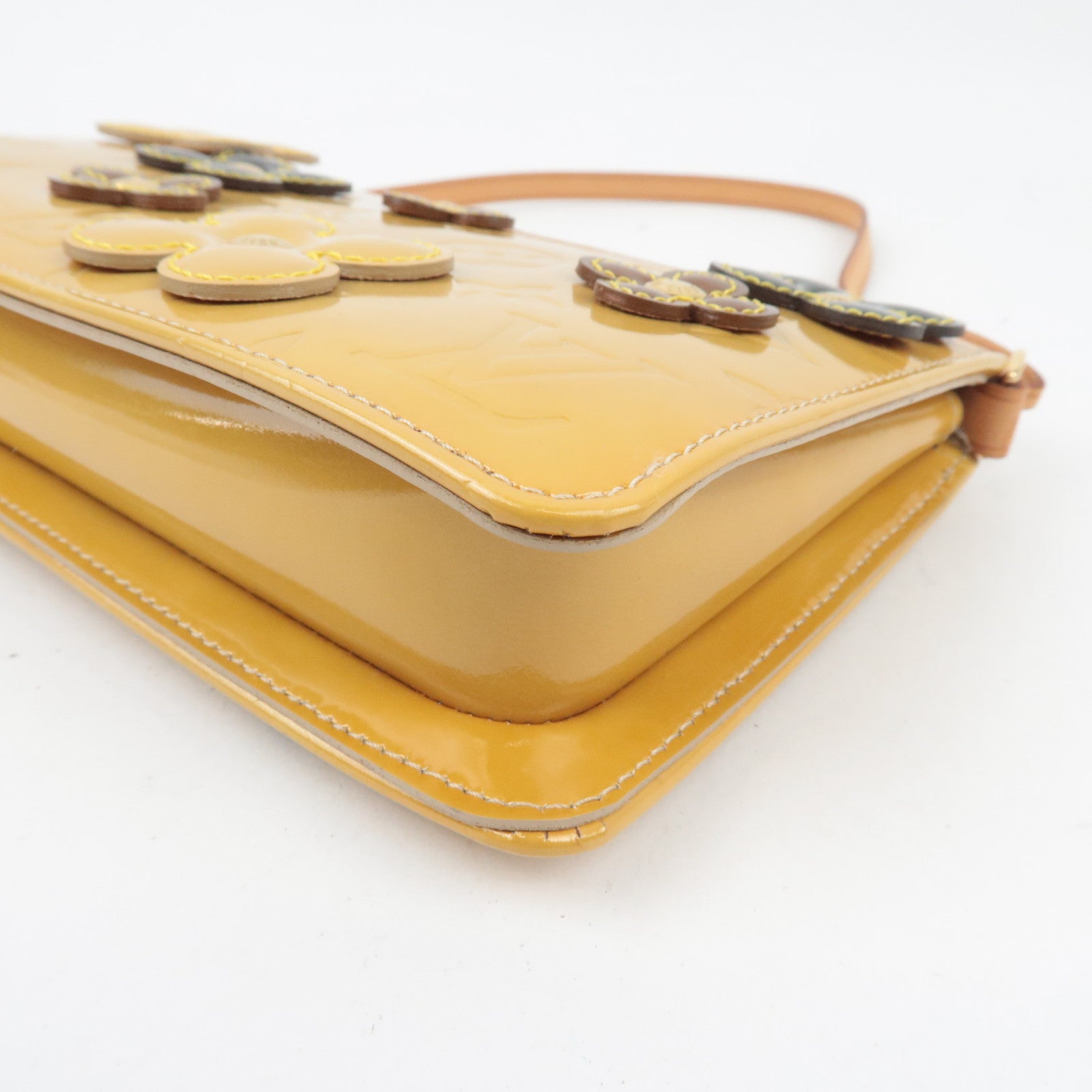 Louis Vuitton Monogram Vernis Flower Lexington Handbag Beige M92246 VI1021