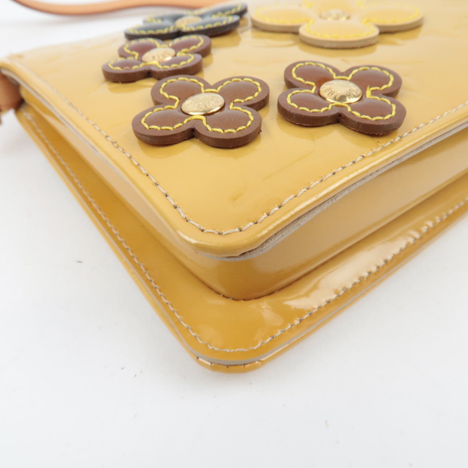 Louis Vuitton Monogram Vernis Flower Lexington Handbag Beige M92246 VI1021