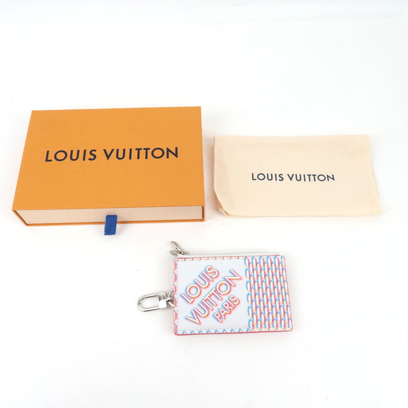 Louis Vuitton Damier Spray Double Zipped Card Holder Multicolor M81430 RFID *Box, Dust bag