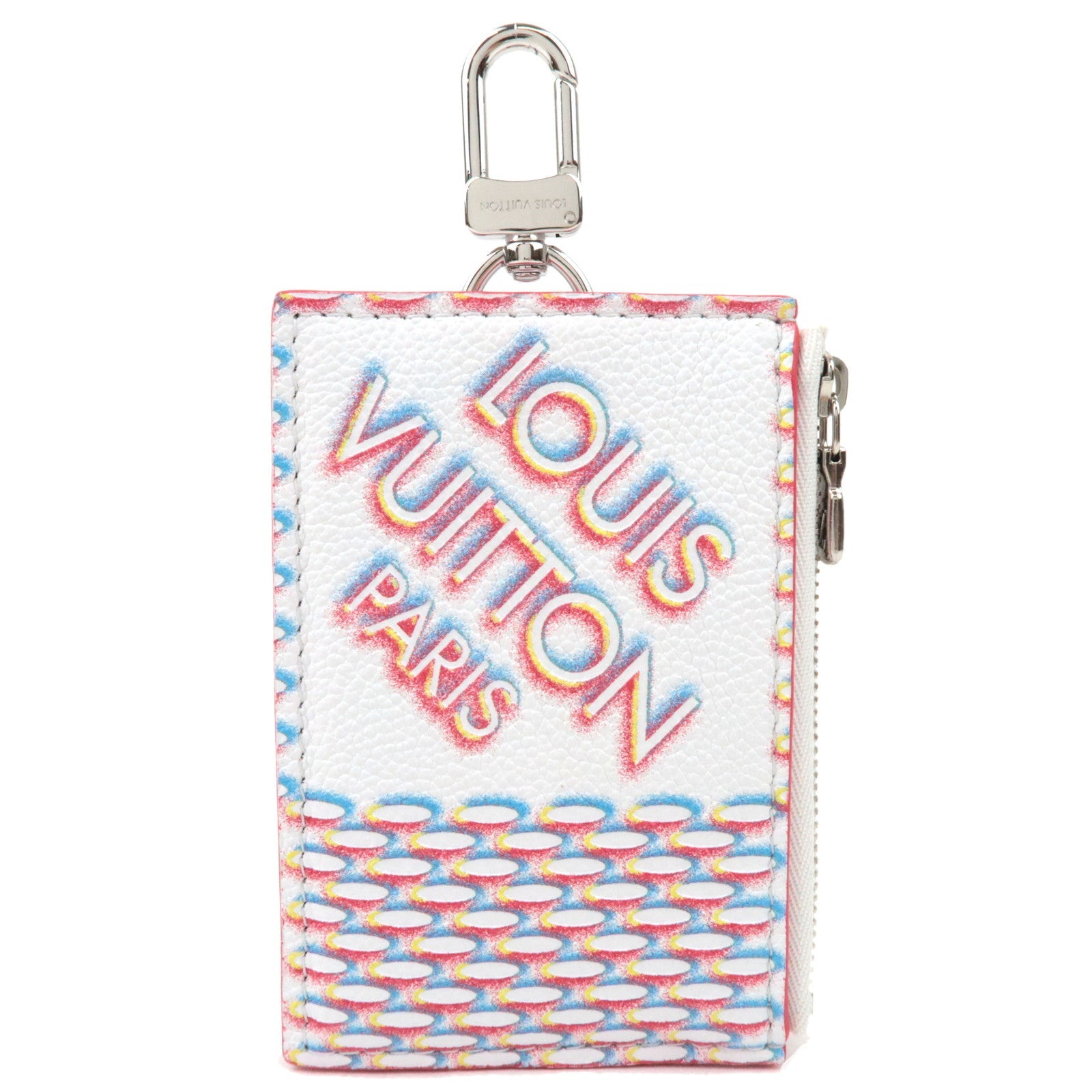Louis Vuitton Damier Spray Double Zipped Card Holder Multicolor M81430 RFID *Box, Dust bag78103