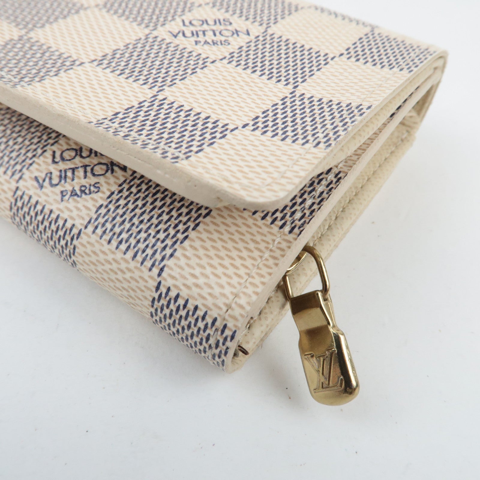 Louis Vuitton Damier Azur Portefeuille Tresor Long Wallet N61744 CA1019 *Box, Dust bag