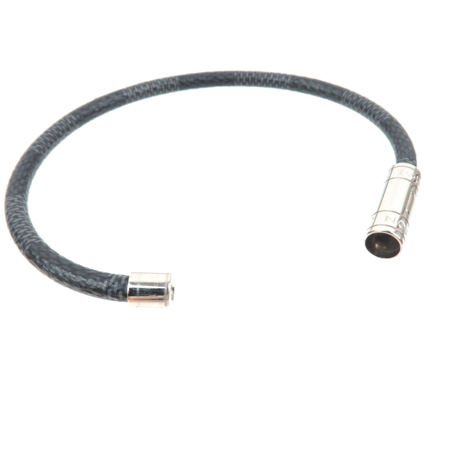 Louis Vuitton Damier Graphite Bracelet Keep It Silver HDW M6140E BC0224 *Box, Dust bag