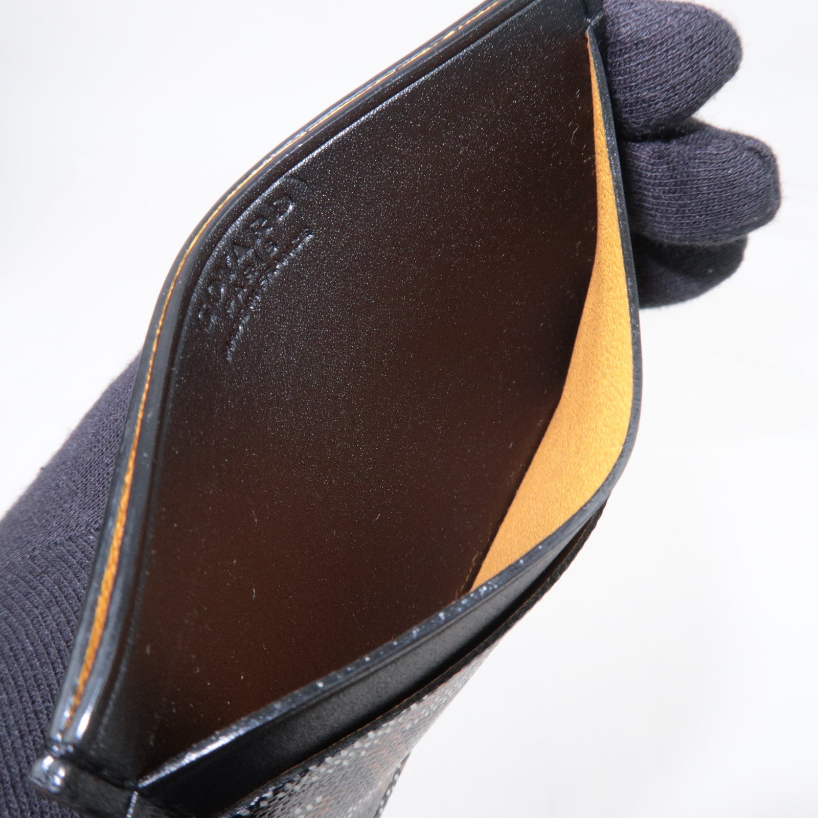 GOYARD Herringbone Saint Sulpice Card Case PVC Black