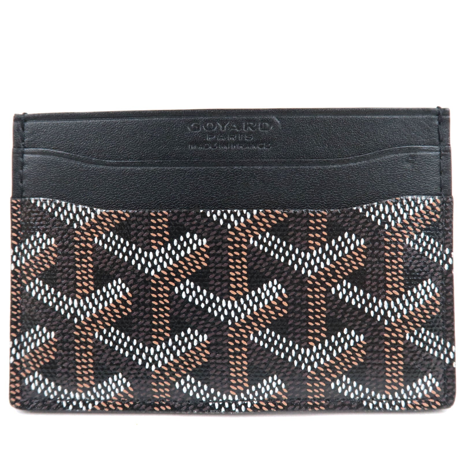 GOYARD Herringbone Saint Sulpice Card Case PVC Black78107