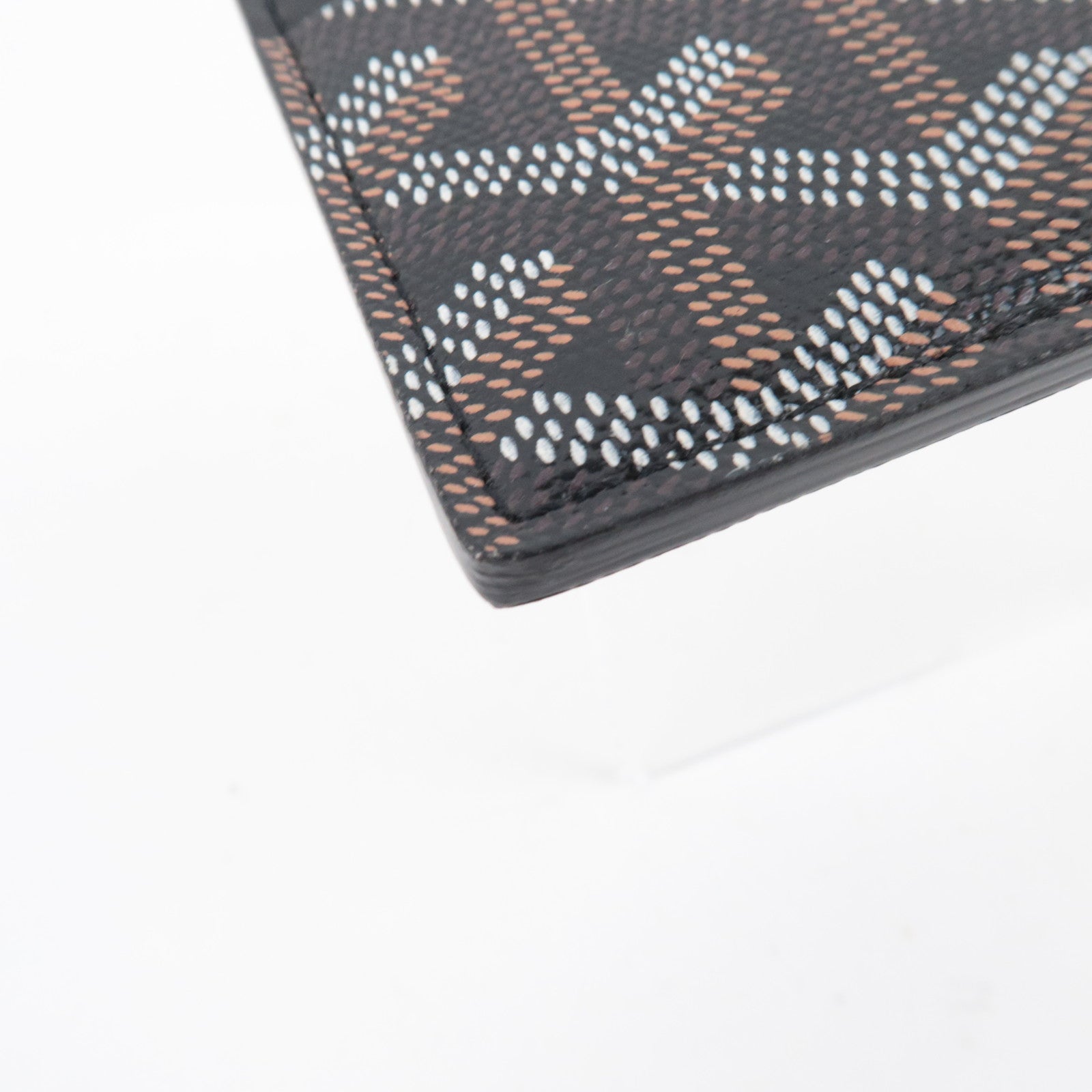 GOYARD Herringbone Saint Sulpice Card Case PVC Black