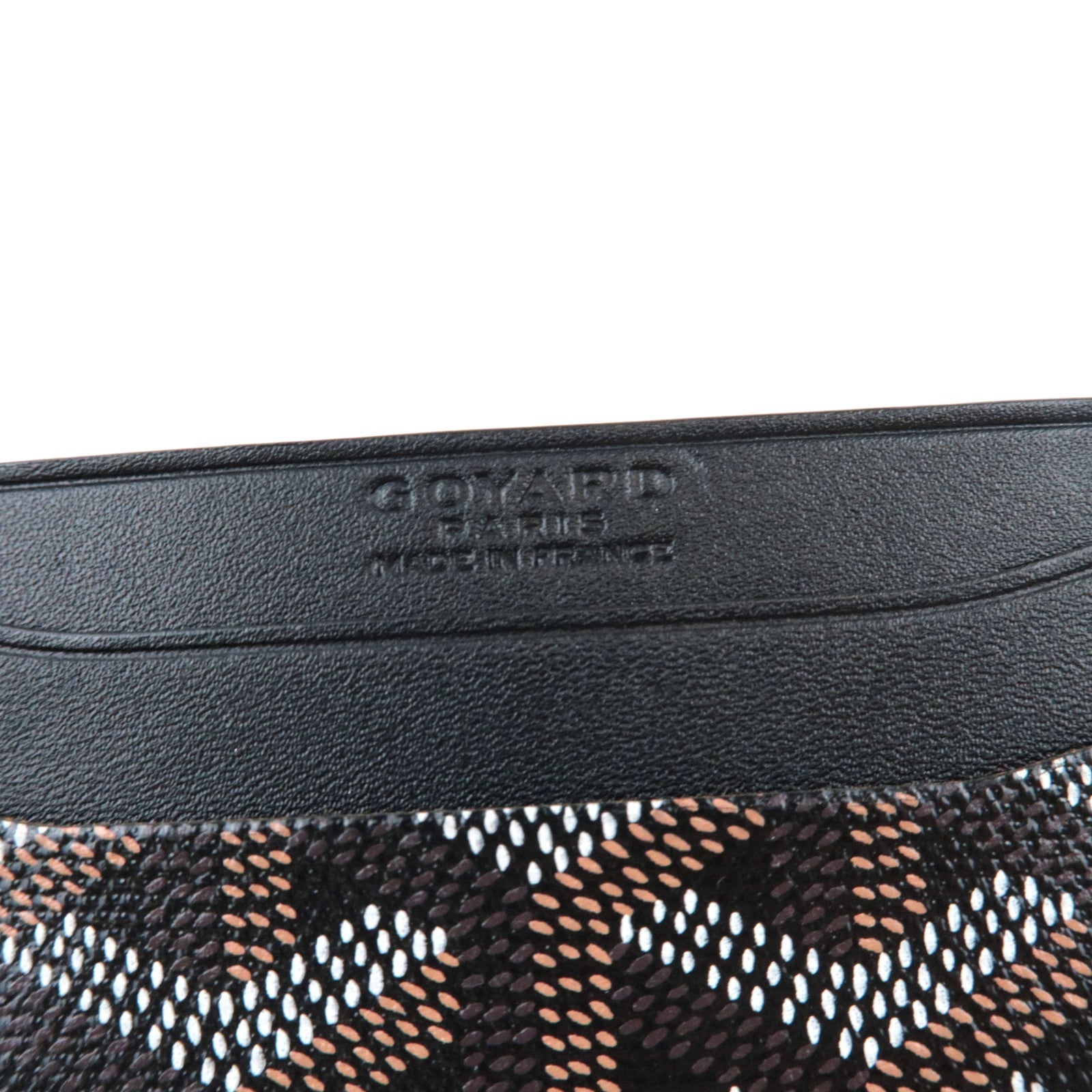 GOYARD Herringbone Saint Sulpice Card Case PVC Black