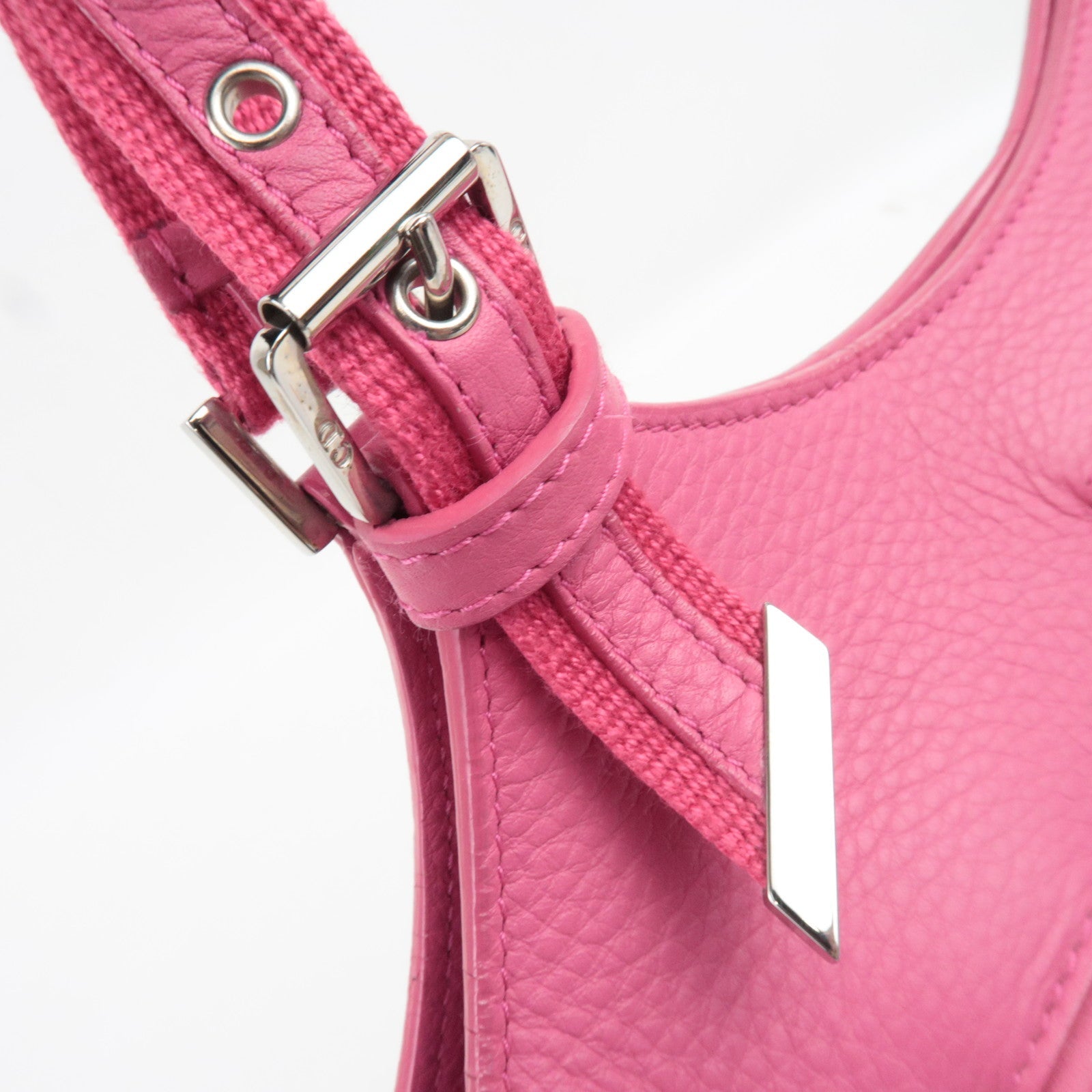 Christian Dior Street Chic Trotter Handbag Canvas Leather Beige Pink *Dust bag