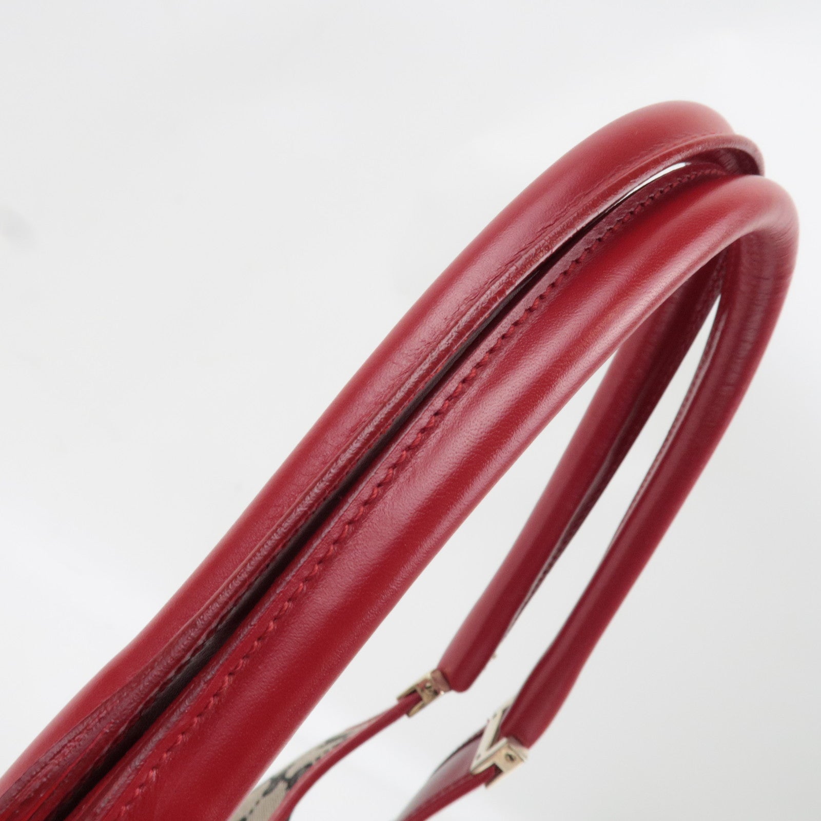 GUCCI Jackie Shoulder Bag GG Canvas Leather Beige Red 002.1067 *Dust bag