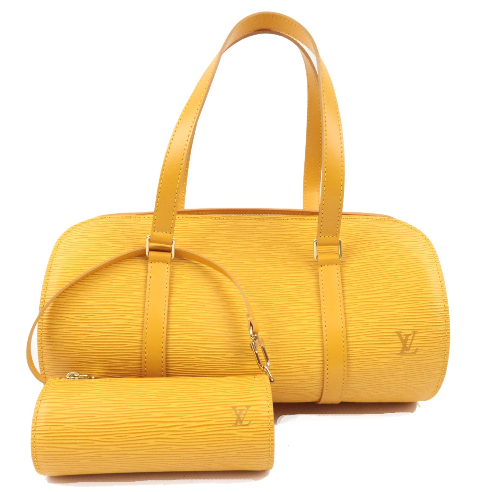 Louis Vuitton Epi Soufflot Hand Bag Tassili Yellow M52229 MI0959 *Dust bag, Pouch
