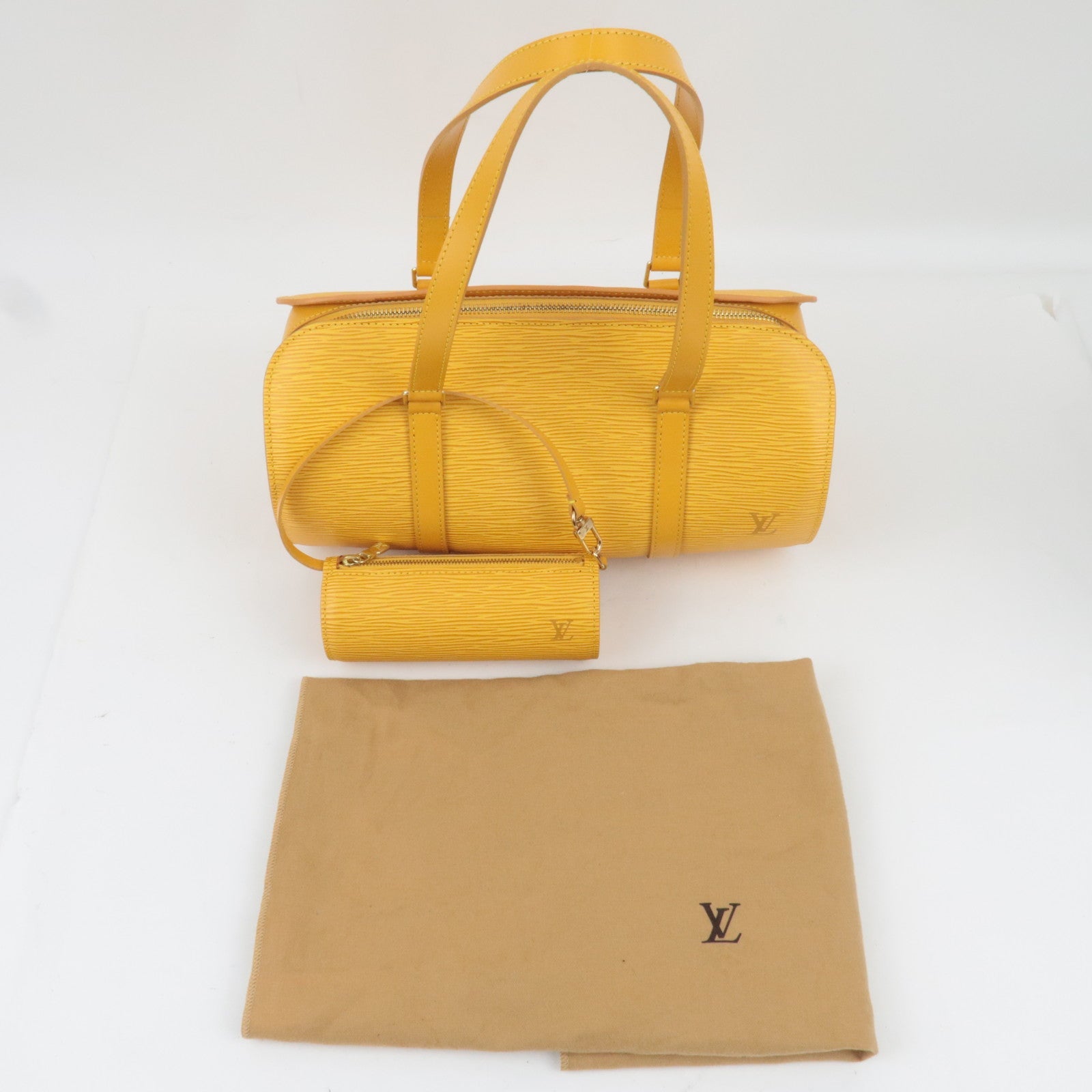 Louis Vuitton Epi Soufflot Hand Bag Tassili Yellow M52229 MI0959 *Dust bag, Pouch