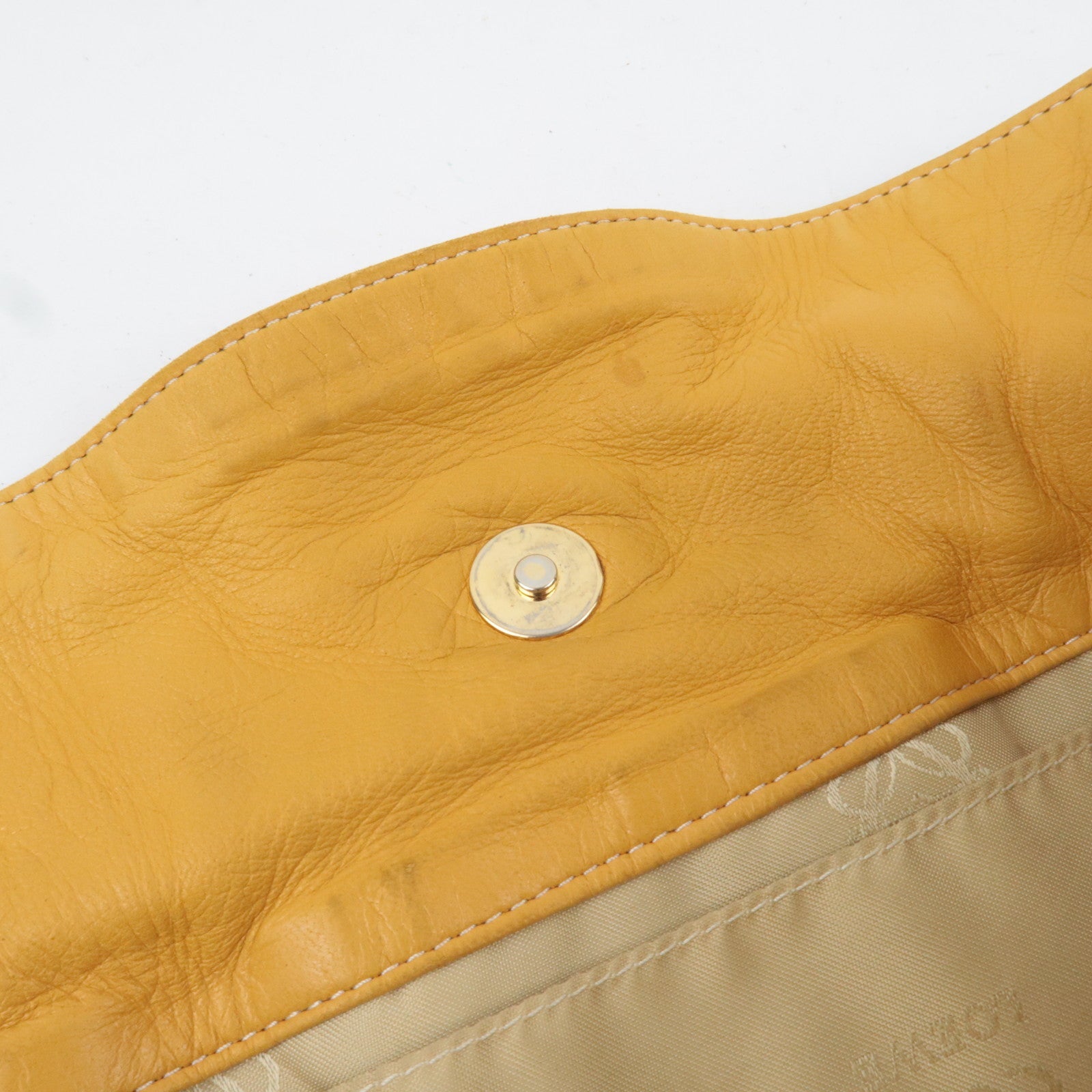 LOEWE Anagram Flamenco Shoulder Bag Nappa Leather Mustard *Dust bag