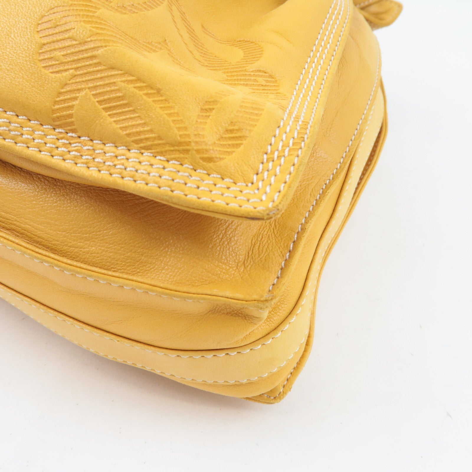 LOEWE Anagram Flamenco Shoulder Bag Nappa Leather Mustard *Dust bag