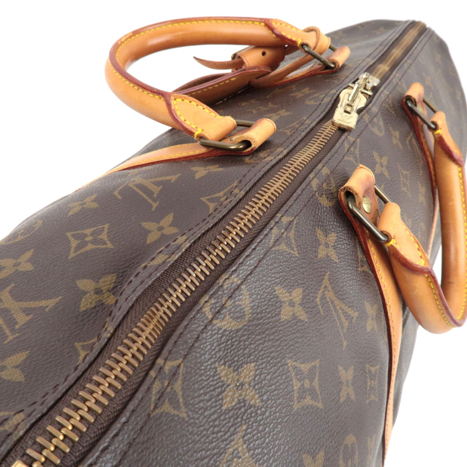 Louis Vuitton Monogram Keepall 50 Travel Bag M41426 MB1920 *Name tag, Poignet