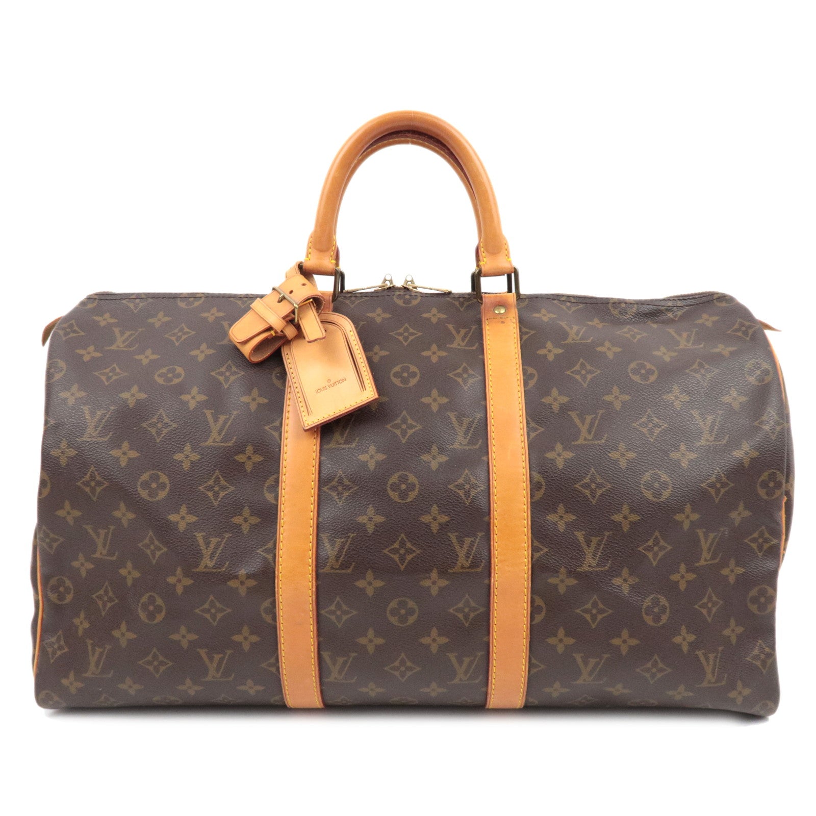 Louis Vuitton Monogram Keepall 50 Travel Bag M41426 MB1920 *Name tag, Poignet78225