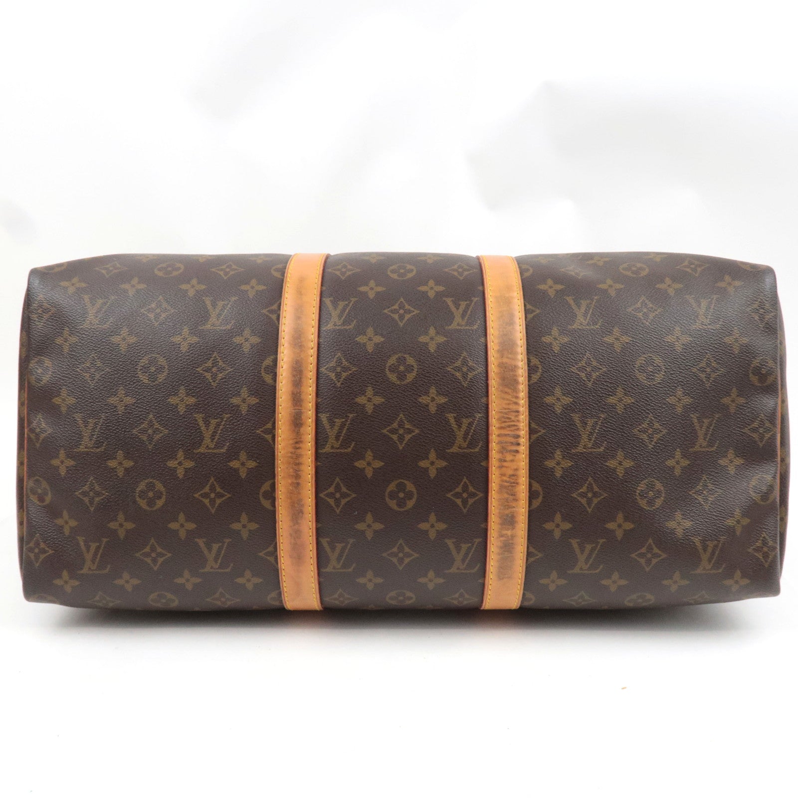 Louis Vuitton Monogram Keepall 50 Travel Bag M41426 MB1920 *Name tag, Poignet