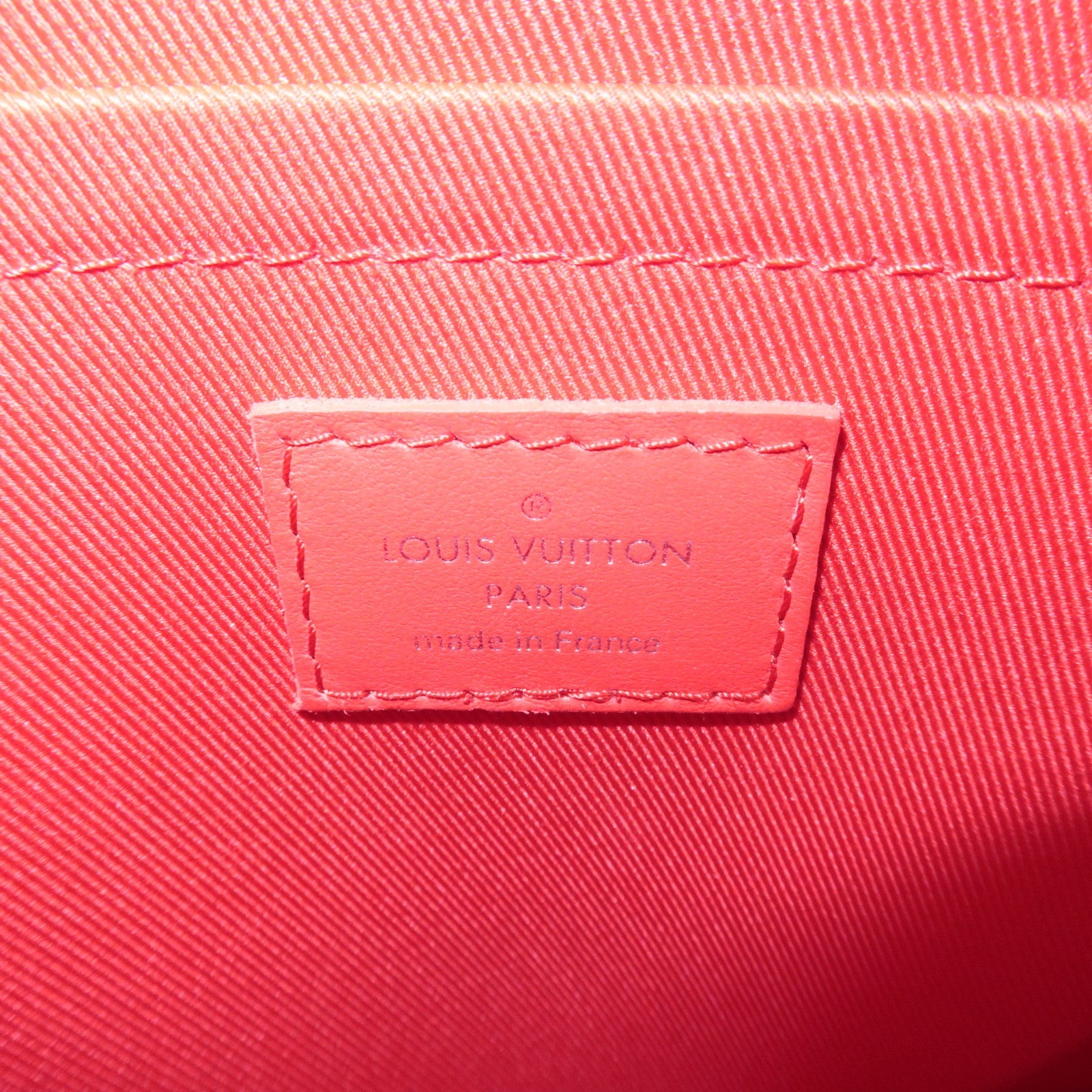Louis Vuitton Monogram Pochette Voyage MM Clutch Bag Sari Red M12817 RFID