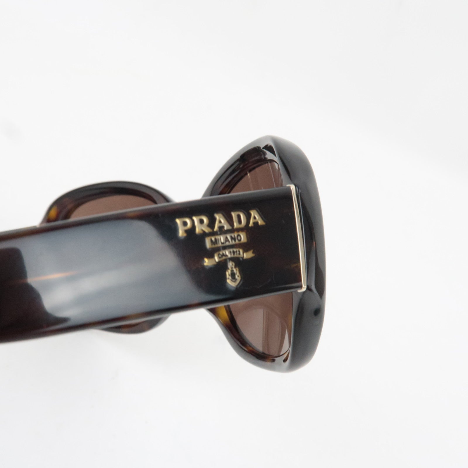 PRADA Tortoiseshell Sunglasses SPR 31N-A 58□16 2AU-8C1 135 3N Plastic Black *Box, Case, Cloths
