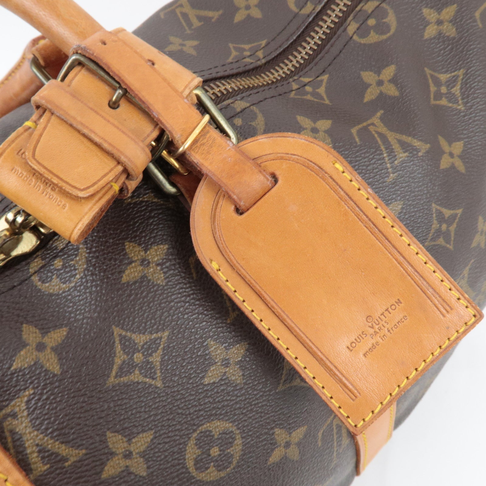 Louis Vuitton Monogram Keepall 45 Travel bag M41428 VI864 *Name tag, Poignet
