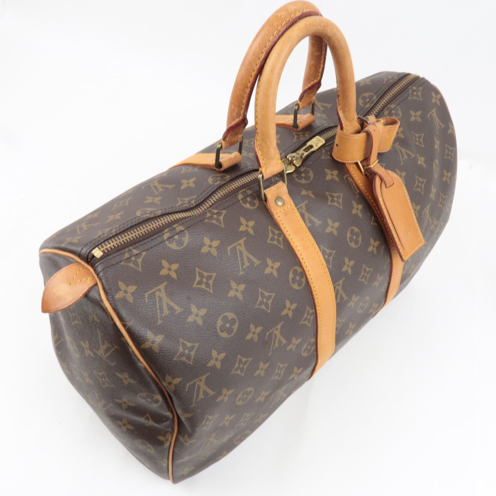 Louis Vuitton Monogram Keepall 45 Travel bag M41428 VI864 *Name tag, Poignet