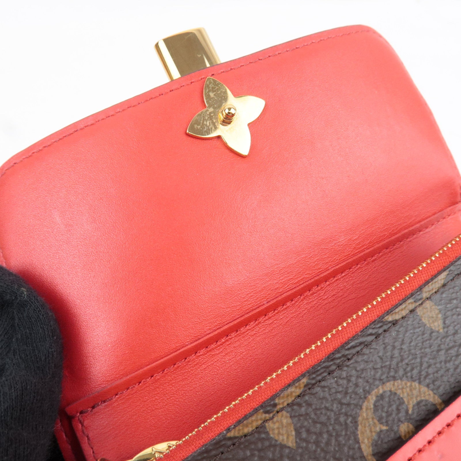 Louis Vuitton Monogram Portefeuille Flower Compact Wallet Coquelicot M62567 SP3198 *Box, Dust bag