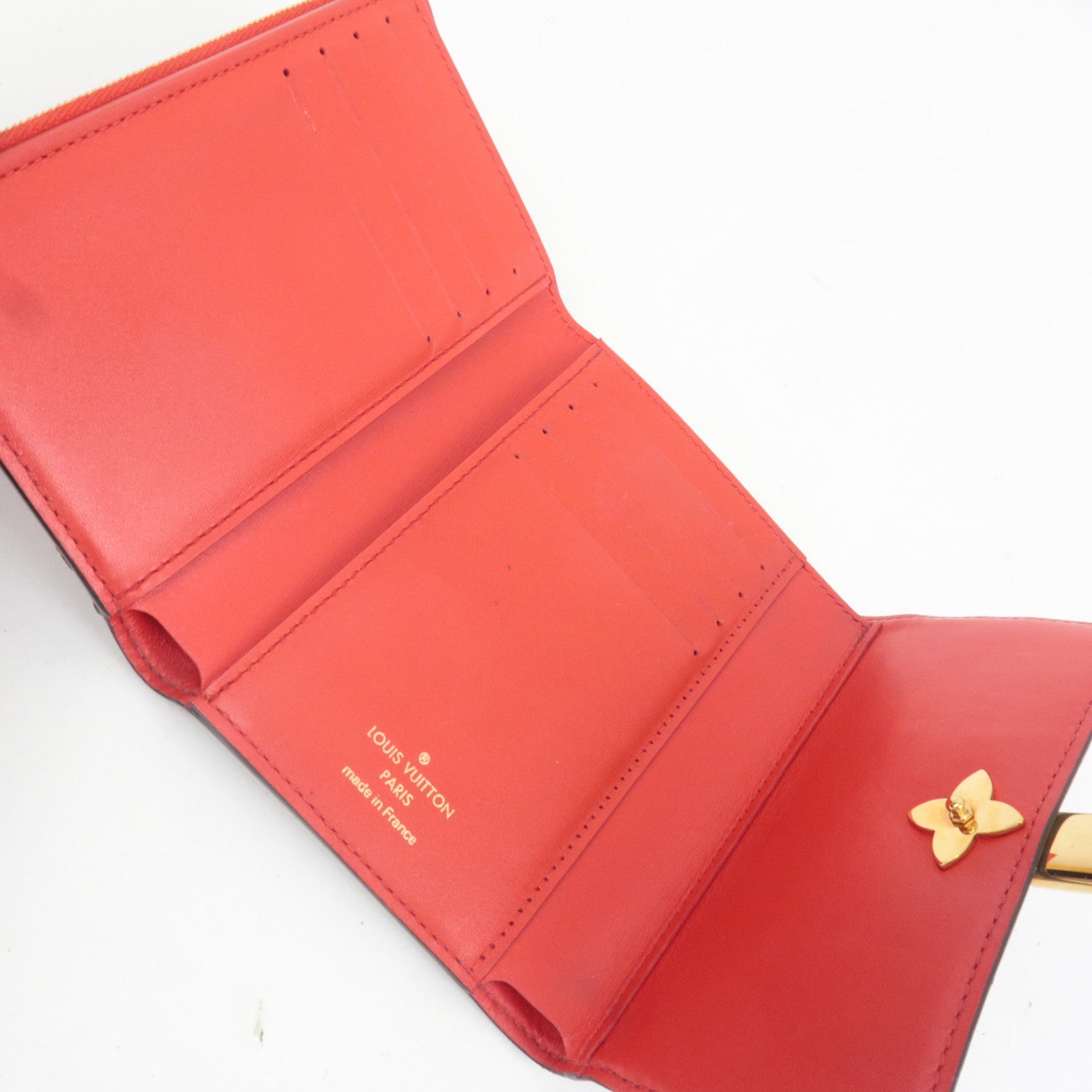 Louis Vuitton Monogram Portefeuille Flower Compact Wallet Coquelicot M62567 SP3198 *Box, Dust bag