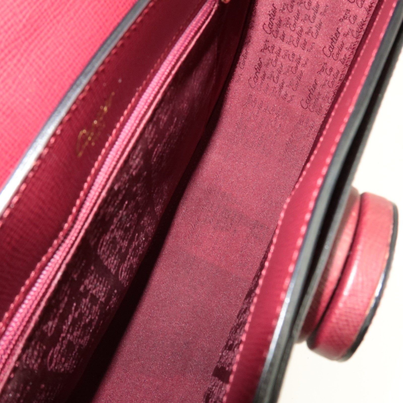 Cartier Must Line One-Shoulder Bag Leather Bordeaux