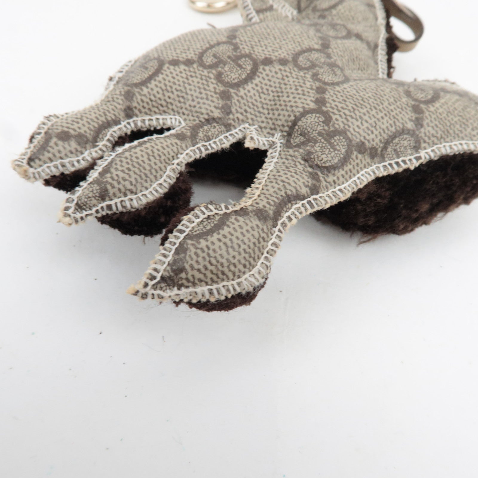 GUCCI GG Supreme GUCCIOLI Poodle Lulu Bag Charm GG Supreme Fur Brown *Box