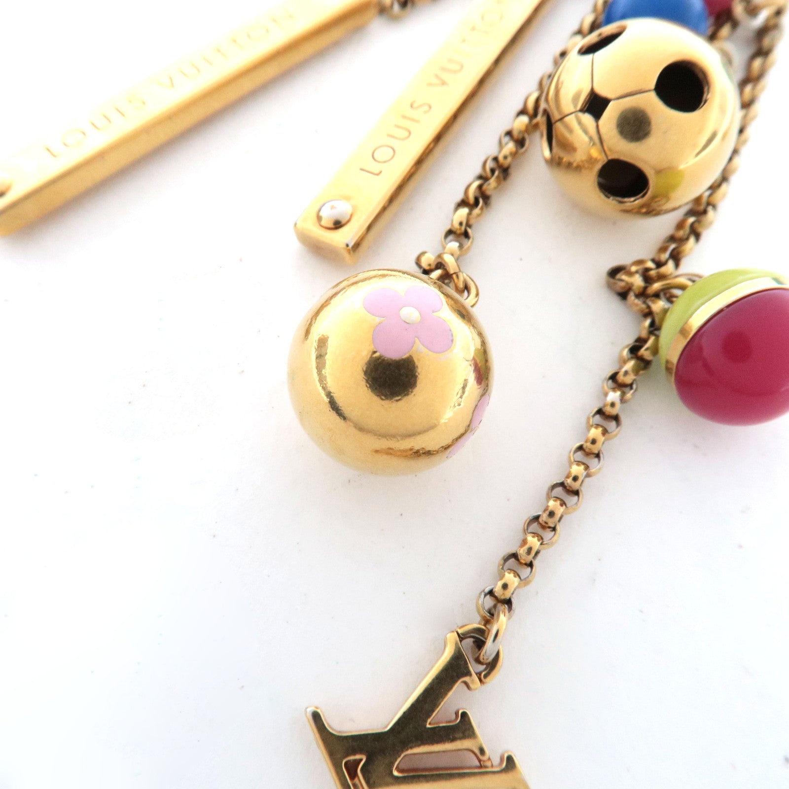 Louis Vuitton Porte Cles Grelot Bag Charm Metal Gold M62227